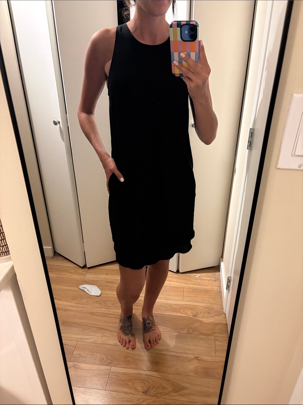 Aritzia Wilfred Black Sevres Dress